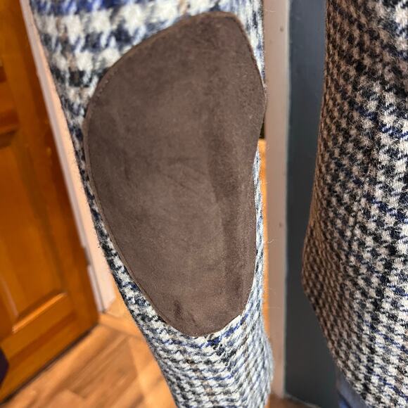 J. Crew Houndstooth Blazer Moon England Luxury Wool Suede Elbow Patches Preppy - Picture 6 of 8